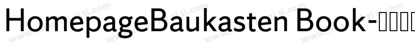 HomepageBaukasten Book字体转换
